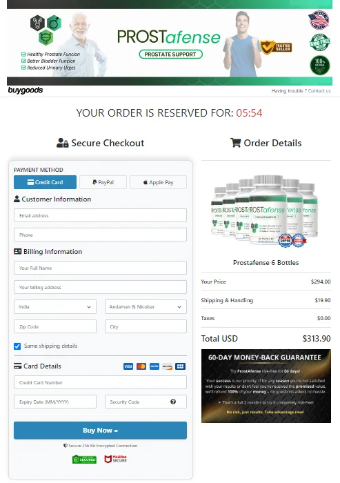 Secure Checkout Form